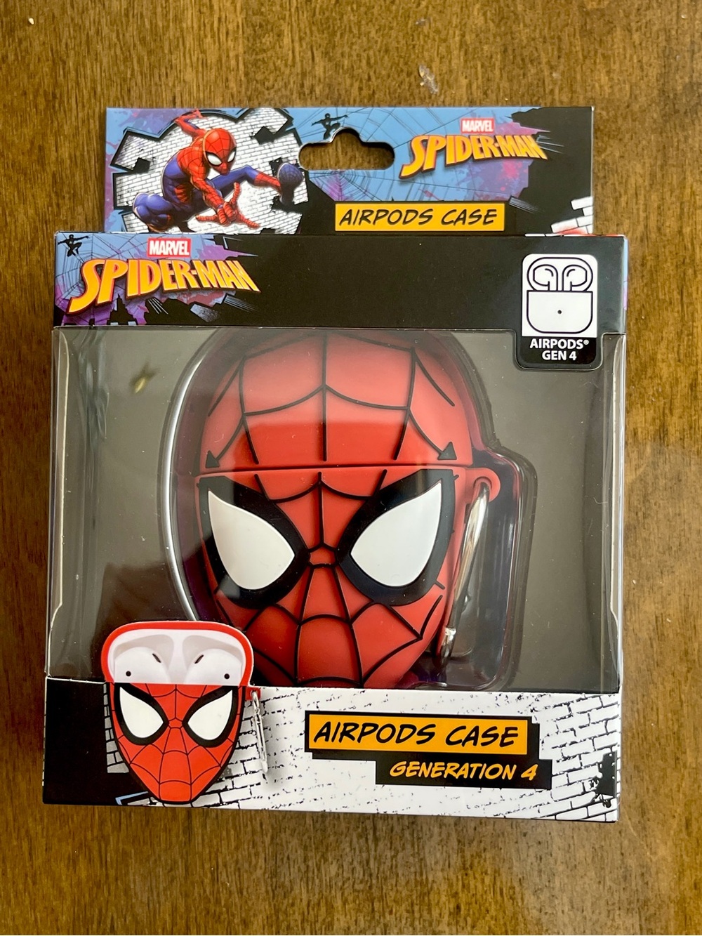 Marvel Spider-Man Red and White AirPods Case for Gen 4